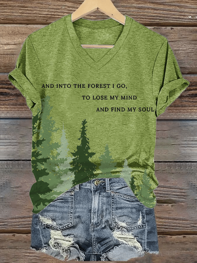 Women's National Park Conservation Print V-Neck T-Shirt