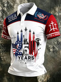 Men's American Flag 250Th Anniversary Print Polo Shirt