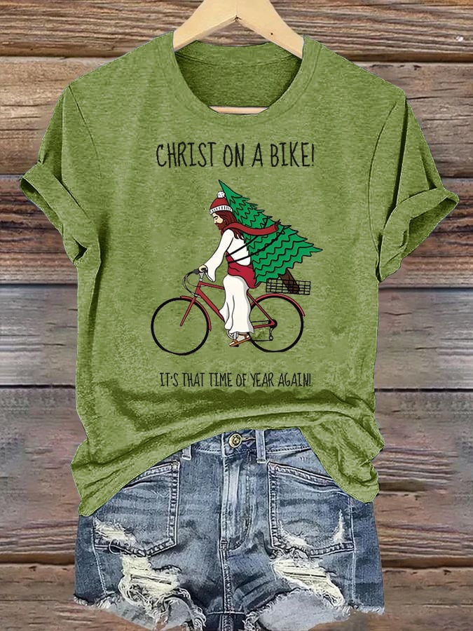 Women's  It's That Time Of Year Again Christian Washed  T-Shirt