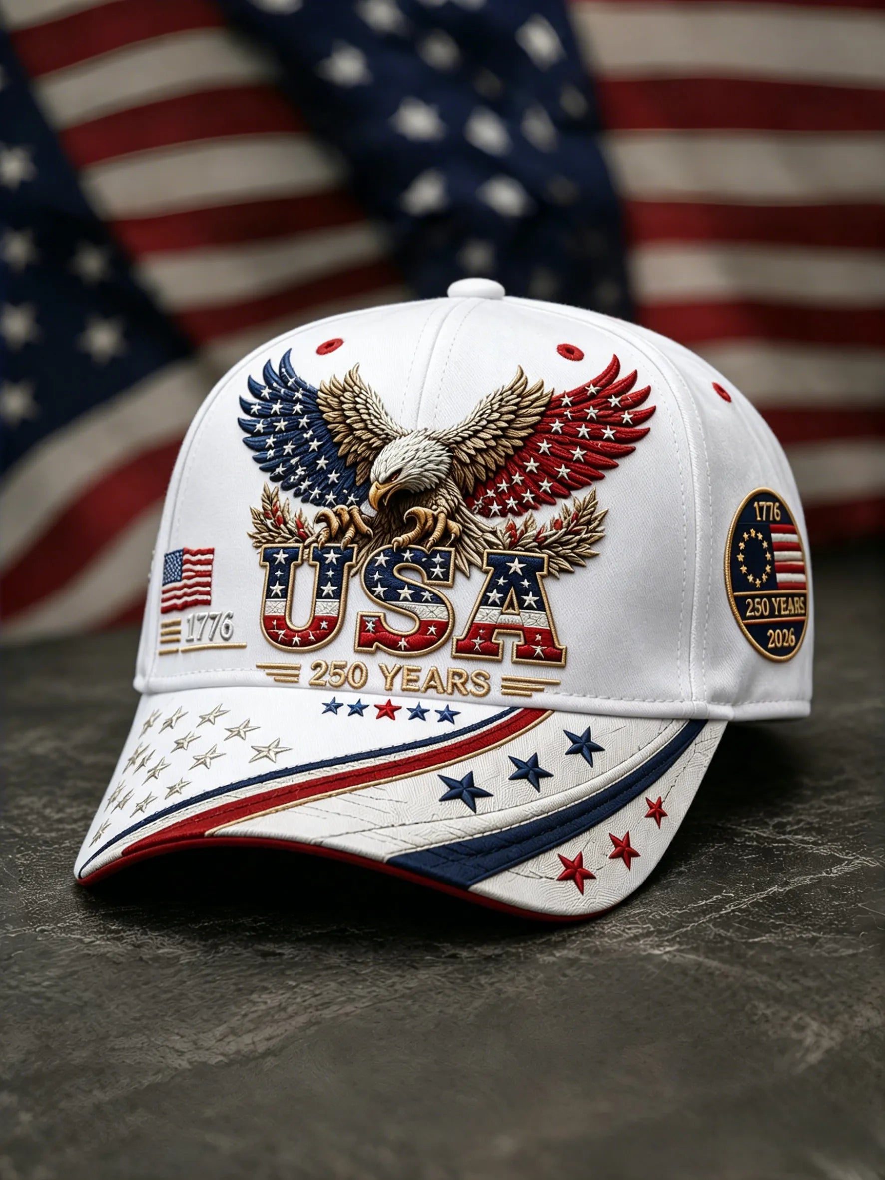 USA 250th Anniversary Printed Hat