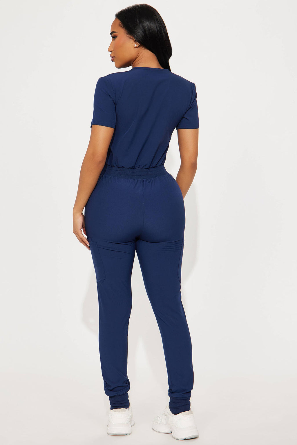 Full Shift Stretch Jogger Scrub Uniform Jumpsuit - Black