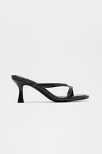 Panama Thong Mules - Black/Black