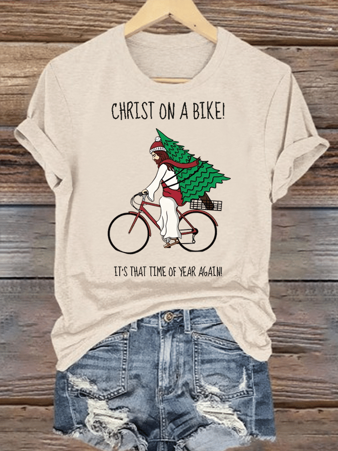 Women's  It's That Time Of Year Again Christian Washed  T-Shirt