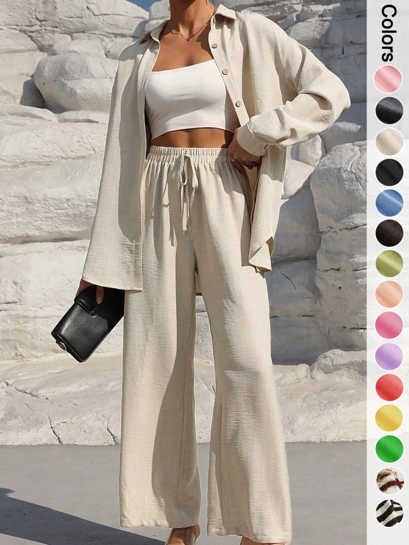 Women's Casual Sporty Shirt and Pants Set, Loose-Fit Zebra Stripe Two-Piece Suits, Ideal for Home Relaxation and Vacation