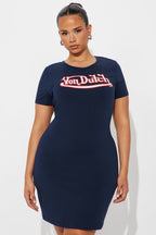 Von Dutch Chenille Patch Mini Dress