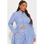 Yacht Trip Stripe Pant Set - White/Blue