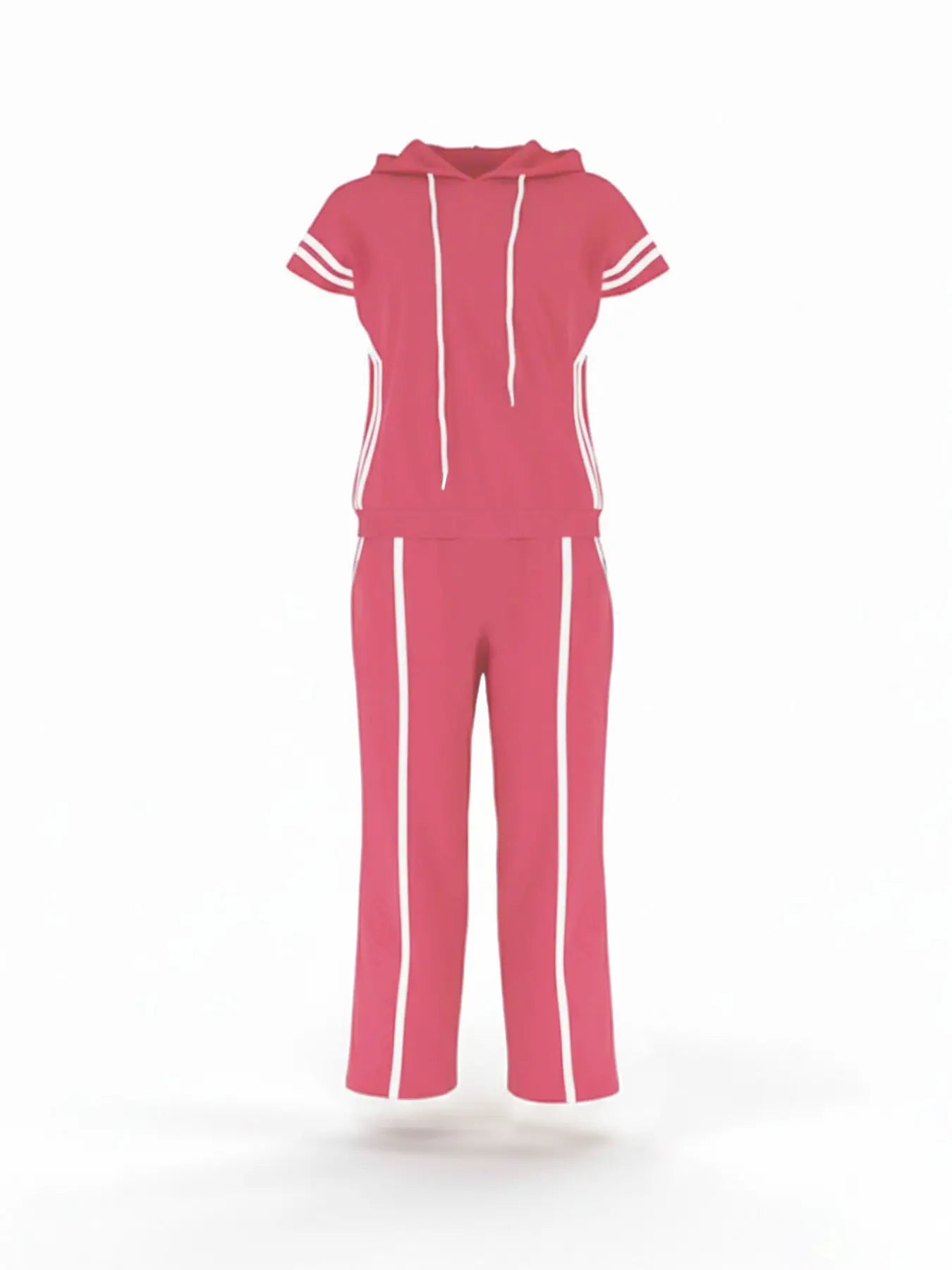 Women's Sporty Two-Piece Set, Comfortable Stylish Striped Hoodie & Loose Pants, Casual Streetwear, Athleisure Wear Set, Perfect for Daily Wear, Tracksuits