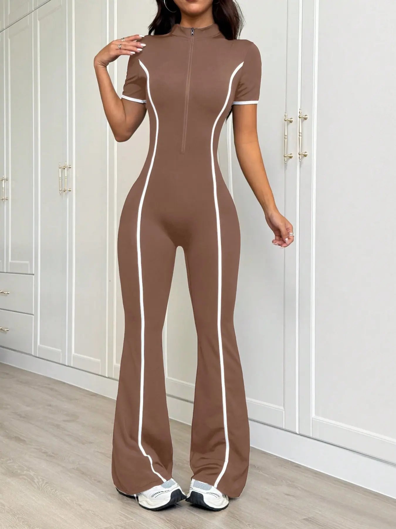Women's Sporty Jumpsuit, Yoga Onesie, Workout Jumpsuit, Sporty Comfy Jumpsuit, Sports Jumpsuit, Comfortable & Stylish Activewear, Perfect for Gym & Casual Wear, All-Season Fashion, Sportswear Jumpsuits