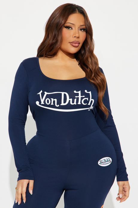 Von Dutch Babe Flare Leg Jumpsuit