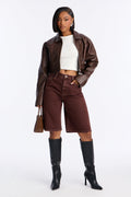 Sophie Classic 90's Denim Jorts - Brown