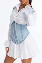 Vest To Impress Poplin Mini Dress - White