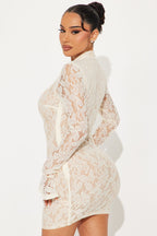 Roxanna Lace Mini Dress - Black