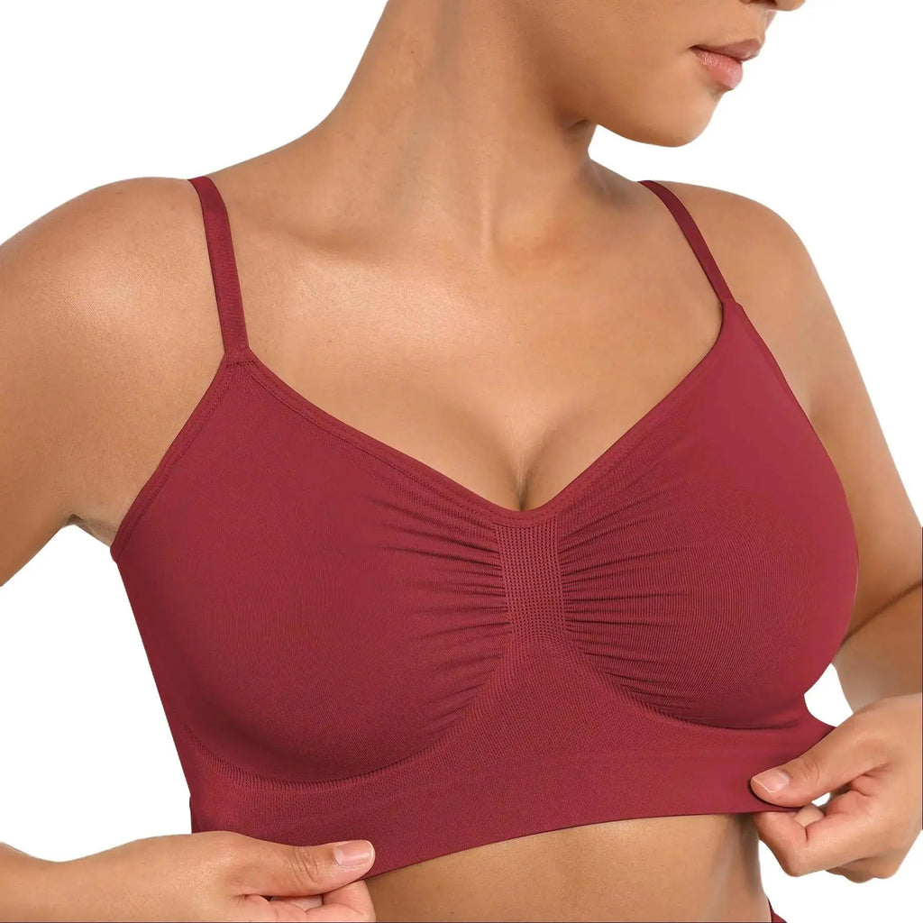 FeelinGirl Women's Wireless Bra Comfort Bralettes No Underwire Unlined Cami Bra Seamless Tshirt Bras Sports Bra Bralette Basic Comfortable Fit Womenswear Everyday Up to 44DD Summervibes