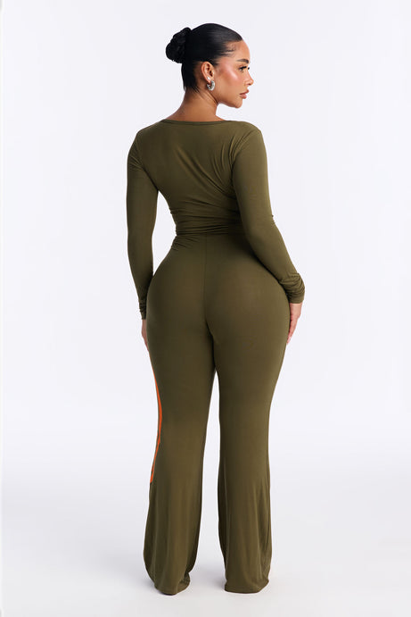Von Dutch Babe Flare Leg Jumpsuit