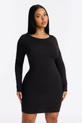 Alicia Backless Mini Dress - Black