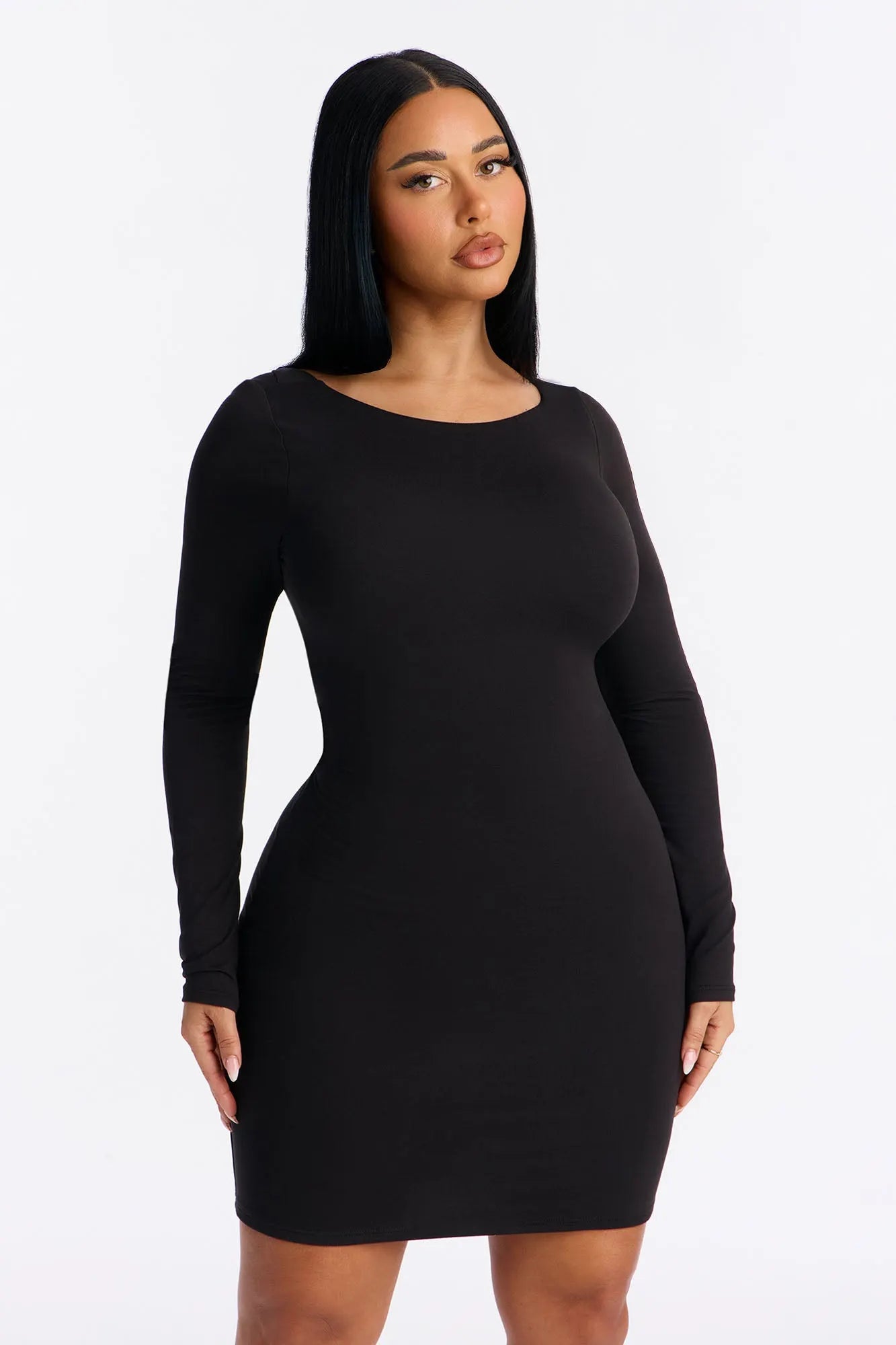 Alicia Backless Mini Dress - Black