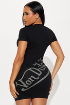 Von Dutch Wings T Shirt Mini Dress