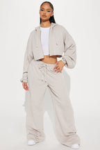 On The Go Fleece Pant Set - Blue