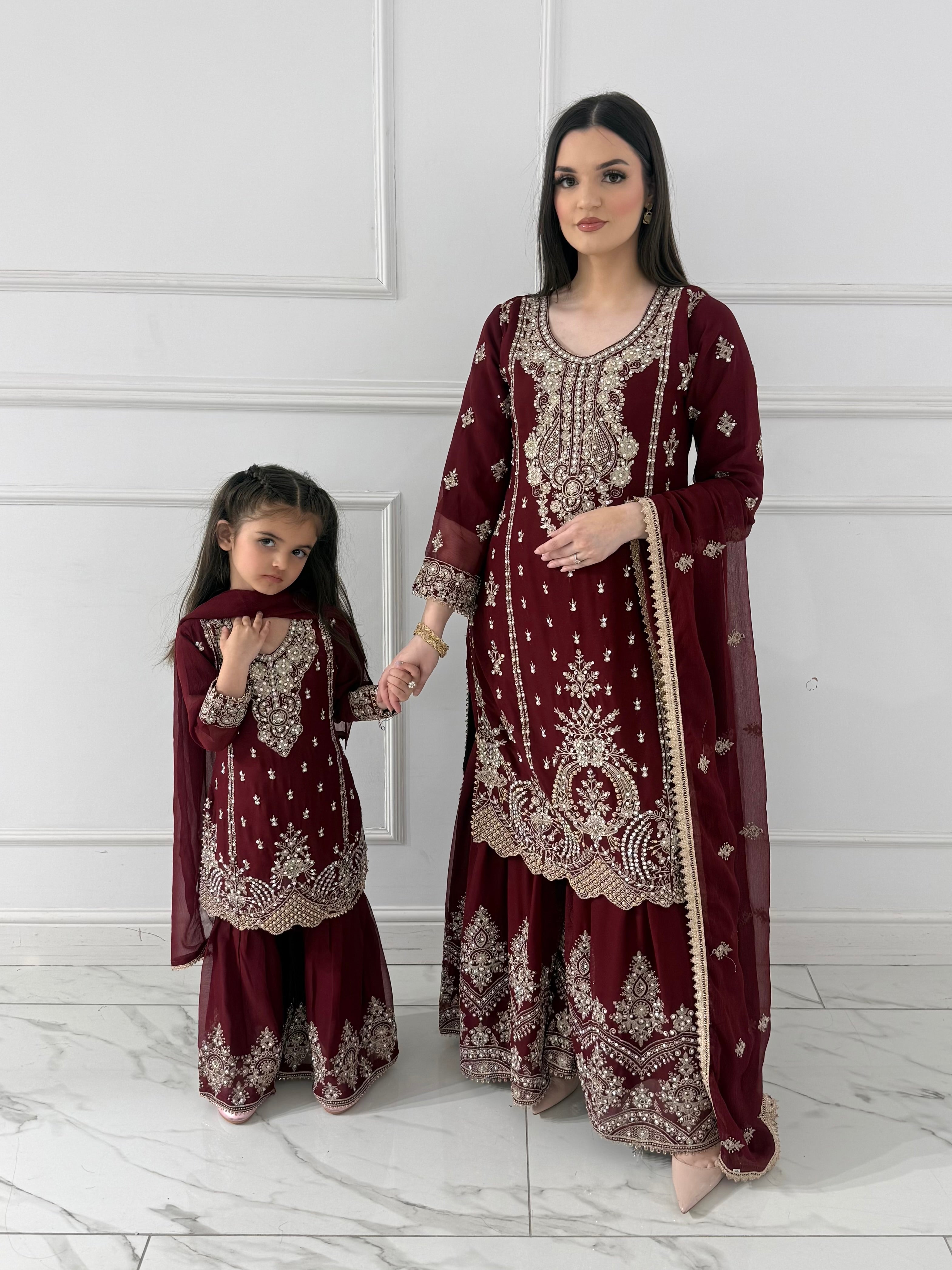 SHAZ1904 - Readymade - Chiffon - Mummy n Me Outfit