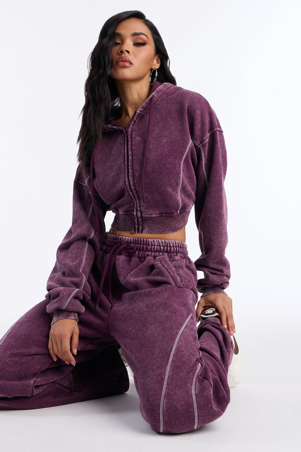 Norah Washed Lounge Pant - Plum