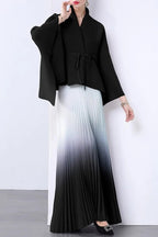 Elegant Pleated Skirt Two-Piece Set