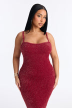 Cozied Up 2 Piece Maxi Dress Set - Burgundy