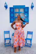 Marrakech Linen Dress (Capri Bloom)