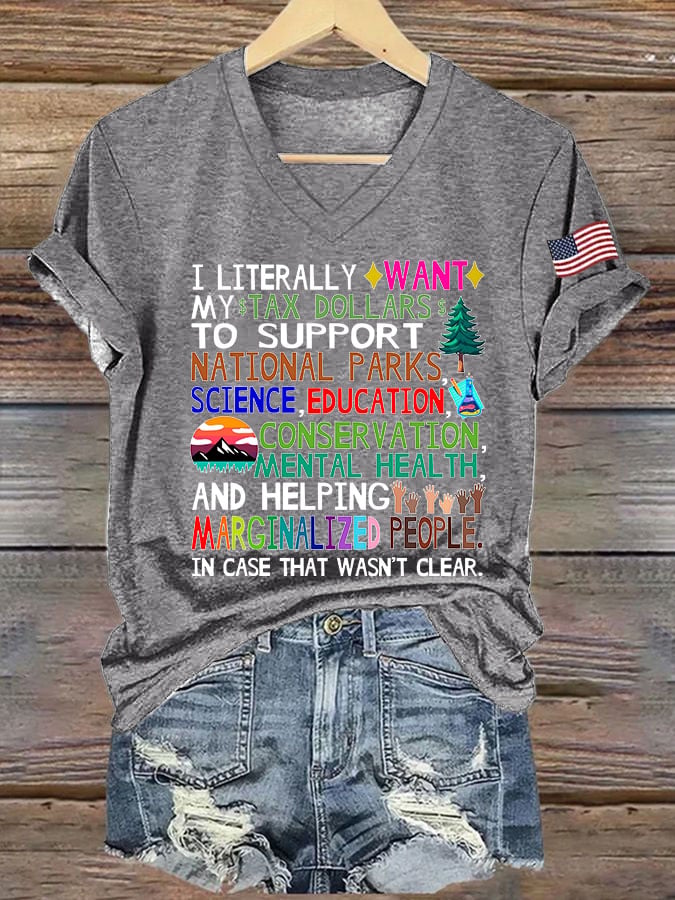 Women's Support Our National Parks Printed T-Shirt