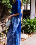 Full Pleated Tie Dye Color Top And Trousers