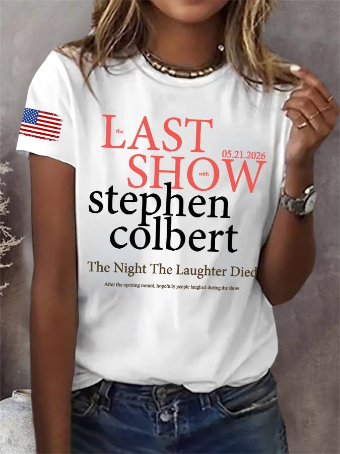 🔥Buy 3 Get 15% Off🔥Retro Last Show 05.21.2026 The Night The Laughter Died After The Opening Monol, Hopefully People Laughed During The Show Print T-Shirt