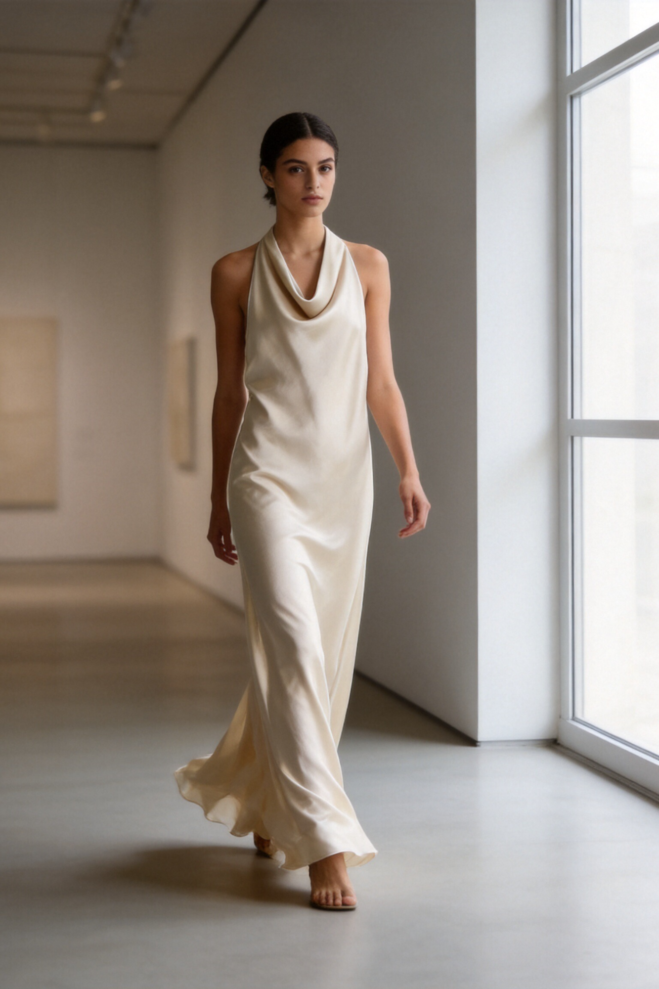 VESTIDO ARMONIAS SATINADO