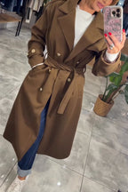 Women Lapel Temperament Casual Windbreaker