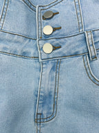 Ladies High Waisted Ripped Scratch Casual Jeans