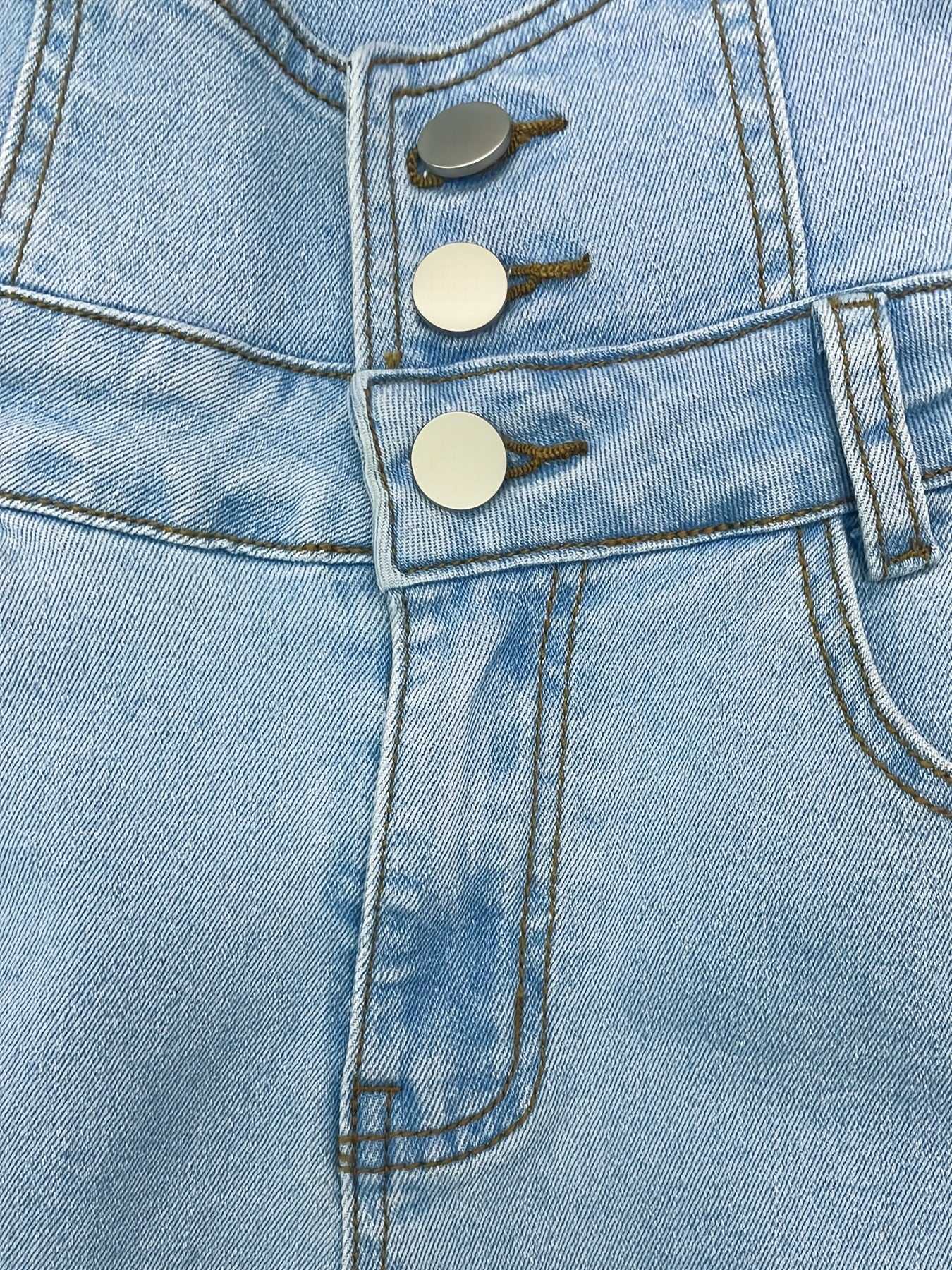 Ladies High Waisted Ripped Scratch Casual Jeans