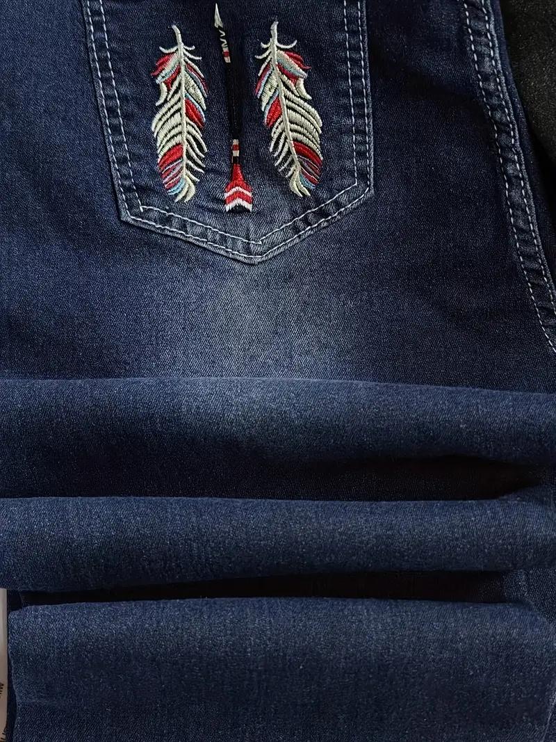 Women Wash Pocket Printed Casual Jeans