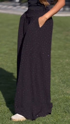 Women Loose Casual Rhinestone Pants