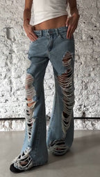 Women Ripped Casual Jeans