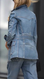 Women Collar Casual Denim Jacket