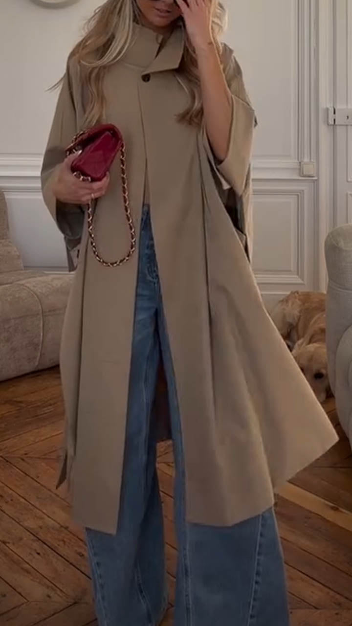 Women Standing Collar Temperament Casual Coat
