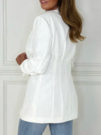 Women V-neck Irregular Temperament Commuting Jacket