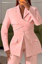 Women Lapel Collar Temperament Commute Three-piece Set