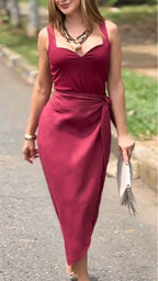 Women Collar and Waist Cinching Elegant Temperament Dress