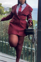 Women Collar Hot Stamping Diamond Temperament Commuting Formal Jacket