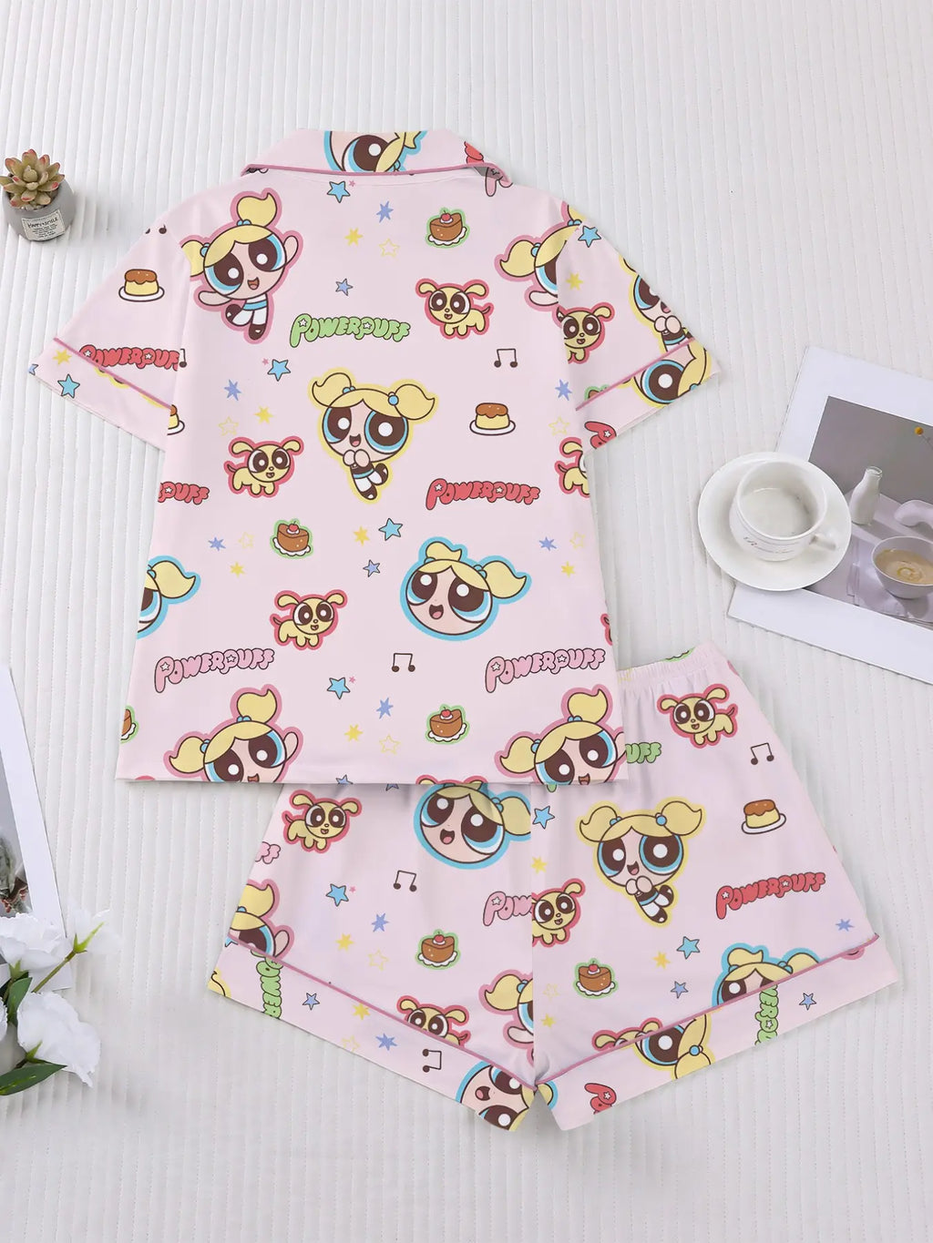 Flying Girl Print Women's Pajama Set