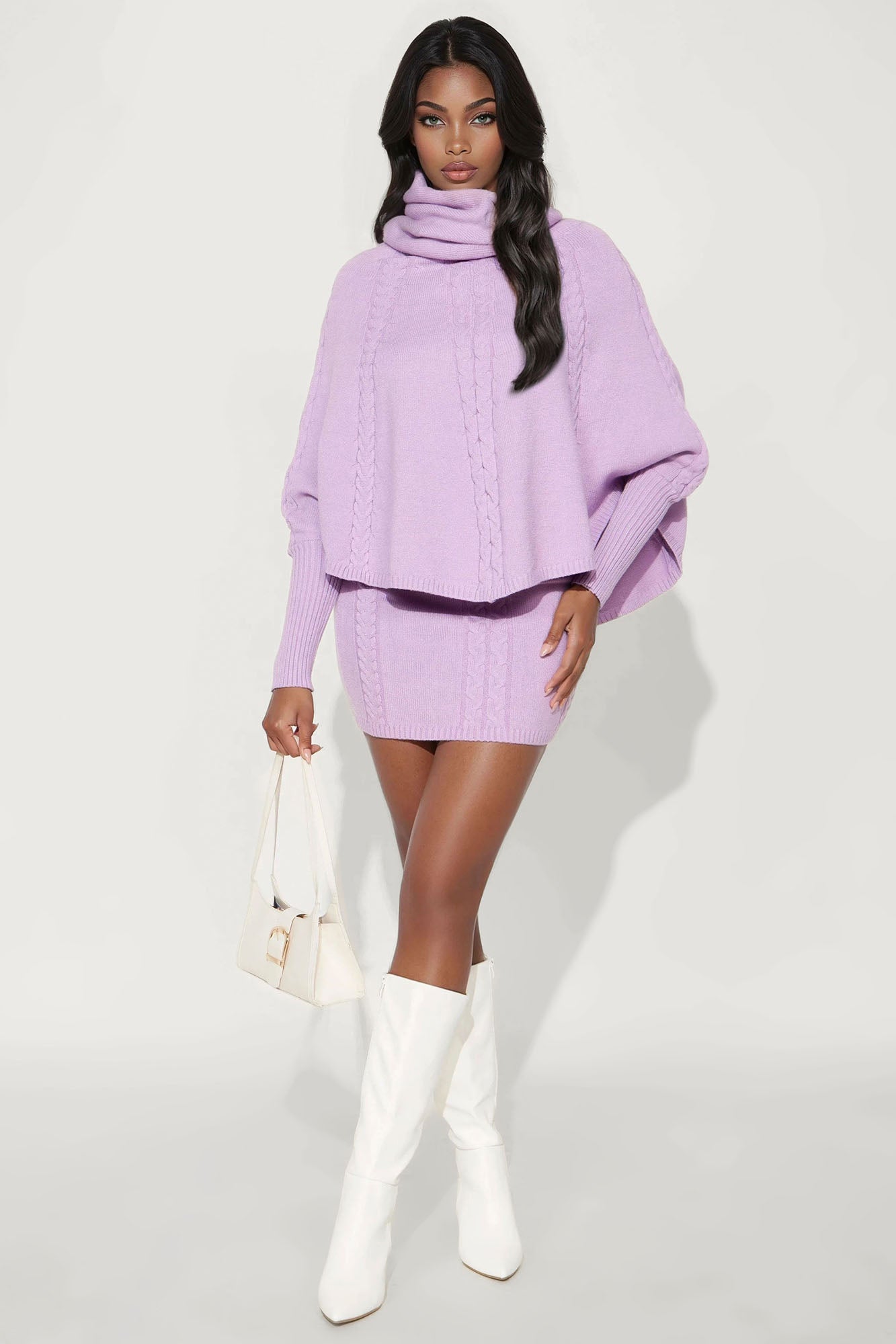 Bundle Me Up 3 Piece Sweater Skirt Set - Camel