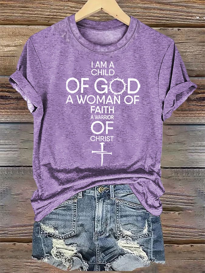 Women's  Child Of God T-Shirt: Woman Of Faith, Christian  T-Shirt