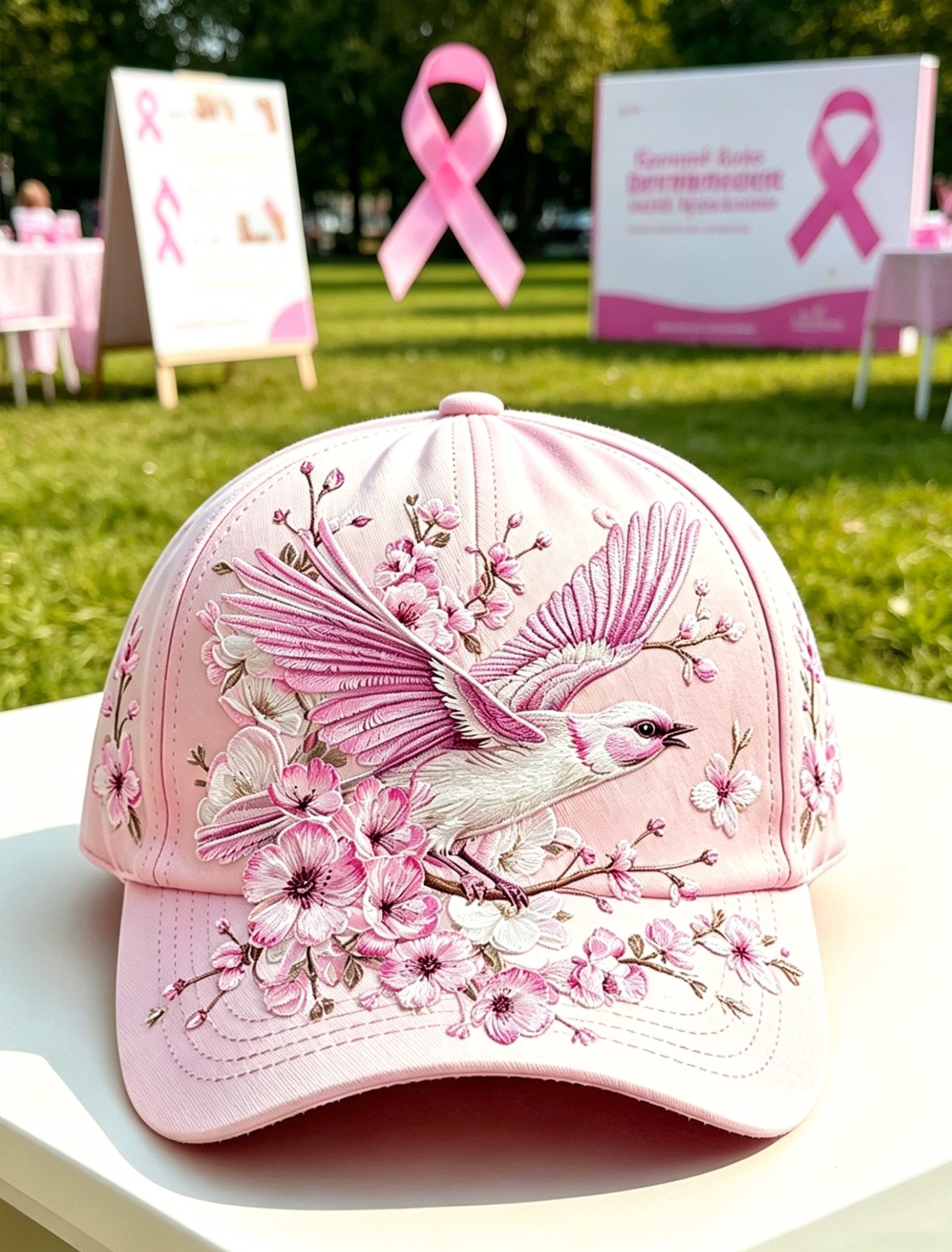 Unisex Breast Cancer Awareness Print Casual Hat