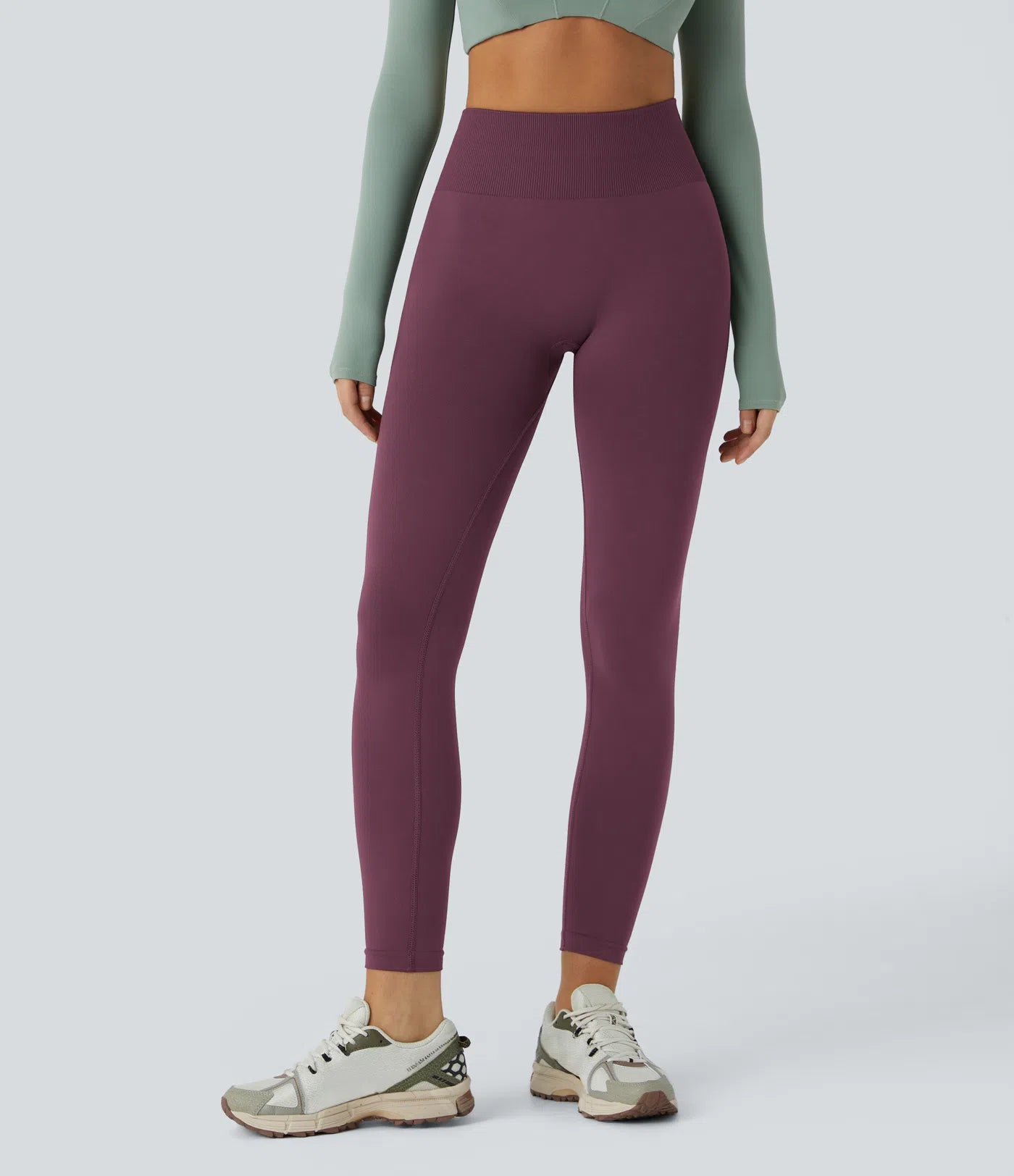 OneForm Seamless Flow Mid Rise Tummy Control Butt Lifting Yoga Leggings