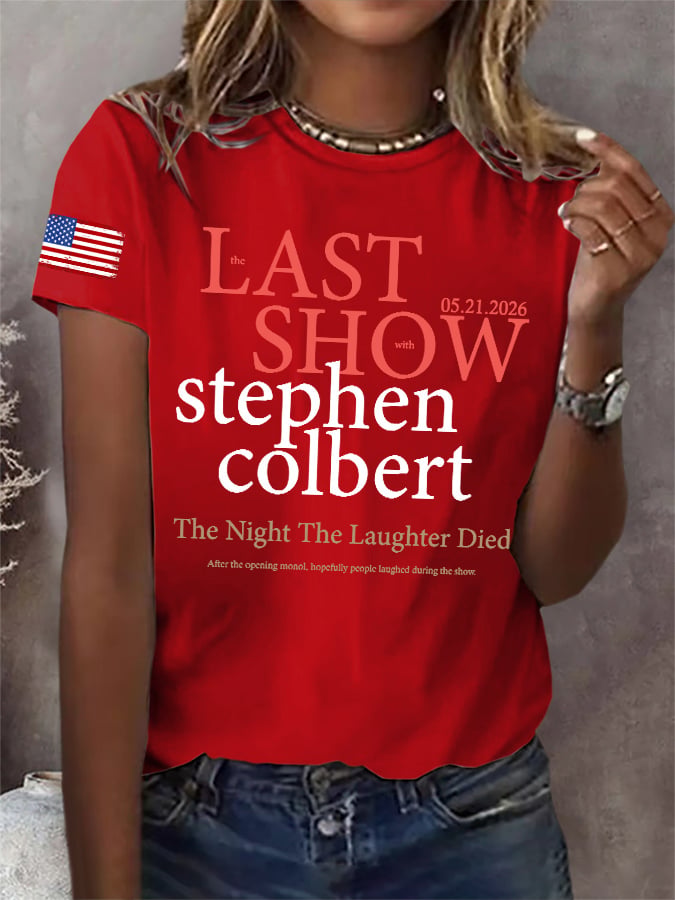 🔥Buy 3 Get 15% Off🔥Retro Last Show 05.21.2026 The Night The Laughter Died After The Opening Monol, Hopefully People Laughed During The Show Print T-Shirt