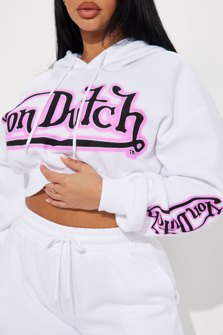 Von Dutch Graffiti Cropped Hoodie